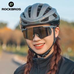 ROCKBROS-Capacete de Ciclismo Ajustável para Adultos, Mountain Road Bike, Respirável, Integralmente moldado, Segurança de Cabeça, Bicicleta - Image 3