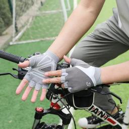 Luvas de ciclismo anti-derrapante metade do dedo para homens, respirável, à prova de choque, esportes, anti-suor, bicicleta, equipamento de ciclismo - Image 2