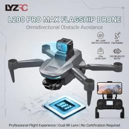 Drone GPS L200 Pro Max com Câmera Profissional 4K e Gimbal de 2 Eixos Aéreo 360 °   Brinquedos Quadricópteros Dobráveis com Evitação de Obstáculos e Motor Brushless - Image 2