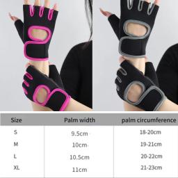 Meio dedo luvas esportivas levantamento de peso luvas de fitness esportes ao ar livre ciclismo respirável absorção de choque treino ginásio luvas - Image 6