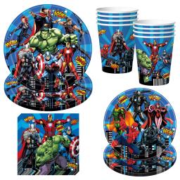 Suprimentos de Festa de Super Heróis Vingadores, Decoração de Aniversário Infantil, Copo Boy, Prato, Guardanapo, Toalha de Mesa, Balão para Criança - Image 1