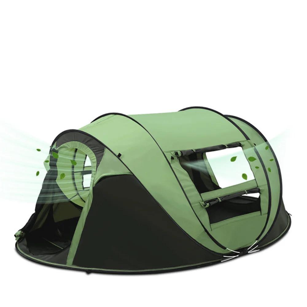 3-4 barracas automáticas instantâneas à prova de vento à prova dwindproof água do curso das barracas 200*280*120cm da pessoa estalam acima barracas de acampamento grandes da barraca de praia - Image 1