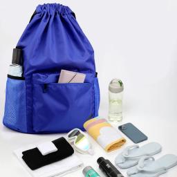 Mochila com cordão esportivo de grande capacidade, bolsa de corda, academia, natação, praia, mulheres e homens, para segurar diariamente - Image 3