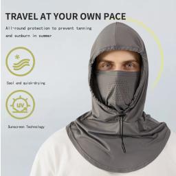Esportes ao ar livre máscara de proteção solar chapéu tudo-em-um verão pesca chapéu de sol rosto cheio gelo seda respirável cachecol condução e ciclismo - Image 4