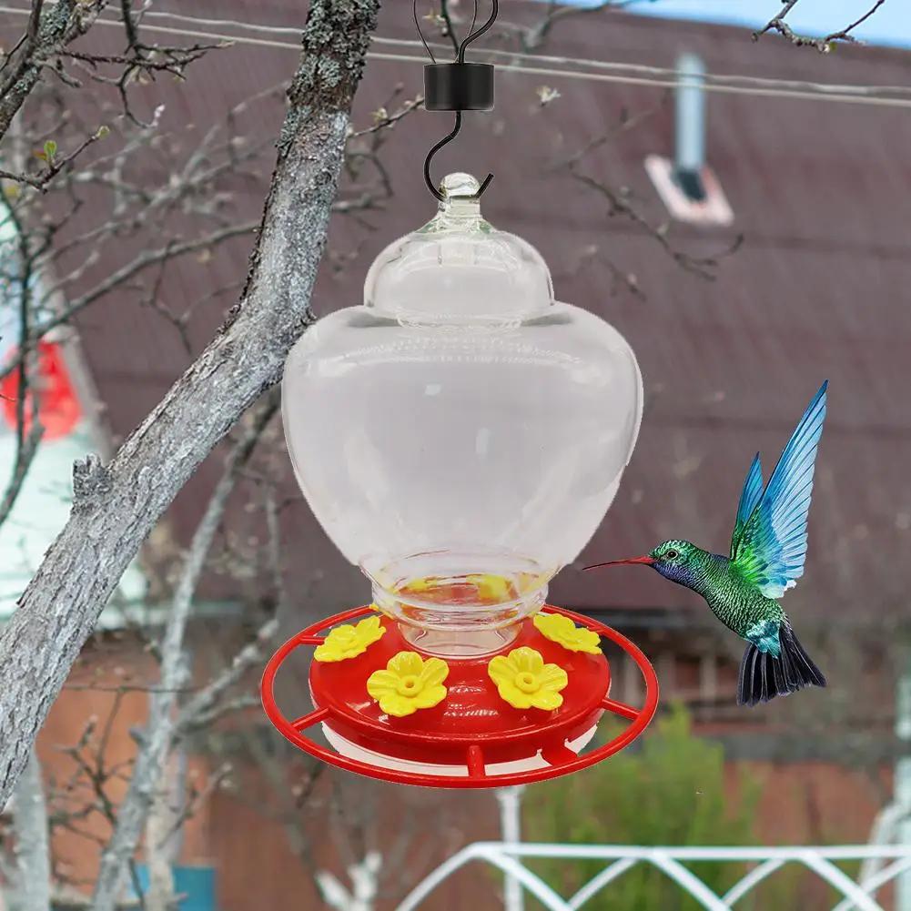 Ao ar livre pendurado hummingbird alimentador destacável à prova de vazamento pássaro alimentador recipiente comida para jardim quintal decoração - Image 1