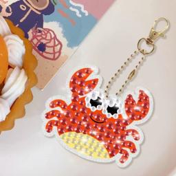 Pintura de diamante Artesanato Conjunto para Crianças, Sereia Animal Chaveiro, Artesanal, DIY, Presente, 15 Pcs - Image 5