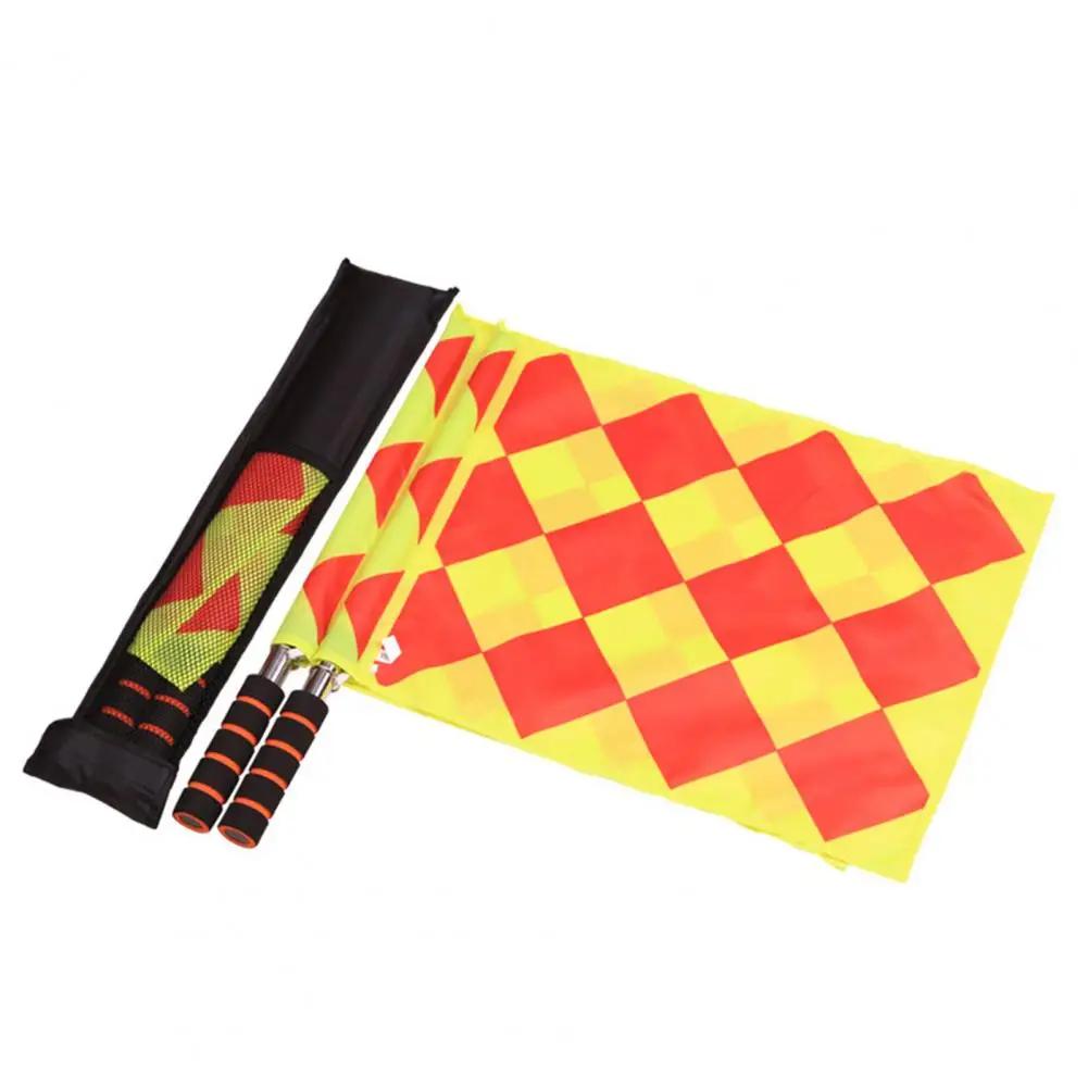 Futebol linesman bandeira 1 conjunto profissional desvanece-se resistente alinhamento puro suave vara esportes futebol campo bandeira árbitro ferramenta - Image 1