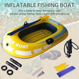 Barco inflável flutua para rafting, caiaque canoa, lago flutuante ao ar livre, 2 ou 3 pessoas, bote - Image 1