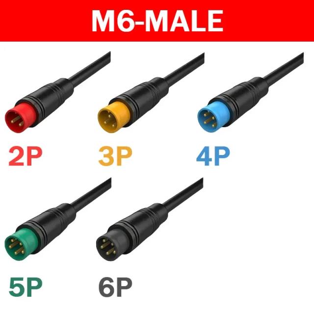 Conector Rápido Julet M6/M8 4 Pinos à Prova D'água - Macho/Fêmea para Bicicleta Elétrica - 5/20/100 Peças
