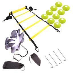 Kit Equipamento De Treino Com Resistência De Paraquedas Disco, Footwork Ajustável, Futebol, Futebol, Fitness, Degraus De Velocidade, Agilidade Escada - Image 6