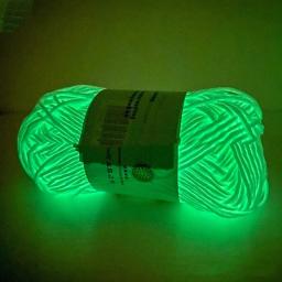 Fio de poliéster luminoso para tricô manual, brilha no escuro, bricolage, tapete, suéter, chapéu, fio grosso - Image 4