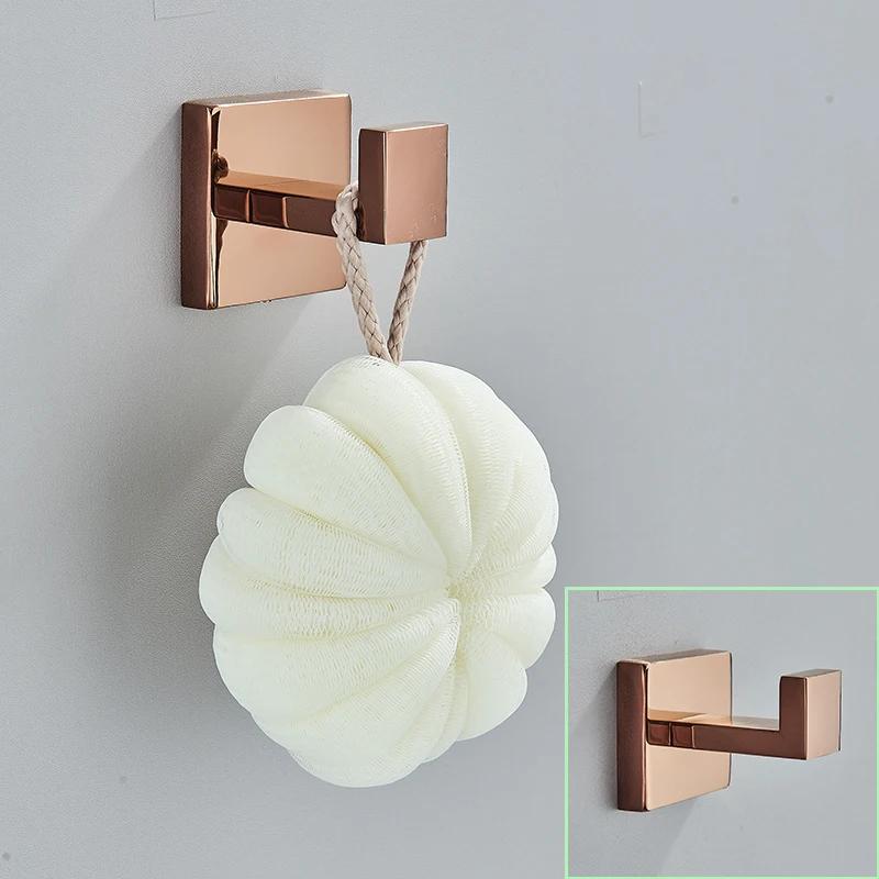 Rose Gold Banheiro Hardware Set, Robe Gancho De Aço Inoxidável, Barra De Toalha, Suporte De Papel De Rolo De Toalha, Anel De Toalha, Acessórios Do Banheiro - Image 1