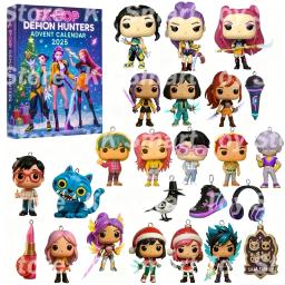 Em estoque natal kpop demônio caça 24pc calendário do advento surpresa caixa cega k pop bonecas caixas de halloween figura presentes crianças brinquedos - Image 6