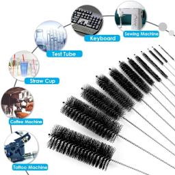 Escovas De Limpeza De Tubo De Vidro De Palha De Nylon Escova De Limpeza De Aço Inoxidável Escova De Garrafa De Tanque De Peixes Ferramentas De Limpeza Doméstica 10Pcs por Conjunto - Image 2