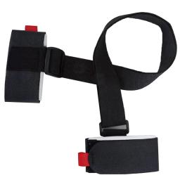 Sacos de esqui de náilon ajustável pólo de esqui ombro mão transportadora chicote alça alças porter gancho loop protegendo para esqui snowboard - Image 2