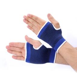 Luva De Apoio De Pulso E Mão, Luva Elástica Azul, Bandagem Esportiva, Envoltório De Ginásio, 2Pcs - Image 1