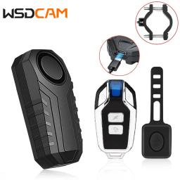 Wsdcam anti-roubo alarme de bicicleta com vibração remota acionada alarme de bicicleta operado por bateria forte 113db sirene sem fio - Image 1