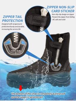 Botas de Windsurf Resistentes ao Desgaste de Neoprene, Pesca Subaquática, Equipamento Kitesurf, Sapatos de Praia, Snorkeling, Upstream, 5mm - Image 4