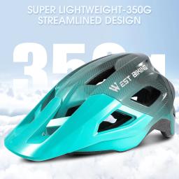 WEST BIKING-Capacete de Bicicleta Ultraleve para Homens e Mulheres, Chapéu de Bicicleta Respirável, Tampa Protetora de Segurança Ajustável, MTB Road Cycling Equipment - Image 2
