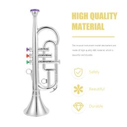 Trompete modelo brinquedos para crianças, instrumentos musicais, instrumentos iniciantes, miniaturas para menino - Image 3