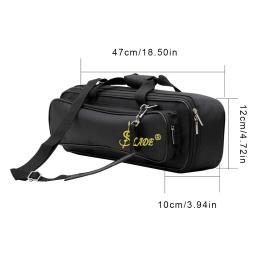 Oxford pano acolchoado flauta saco à prova dwaterproof água flauta gig saco anti shake flauta saco de armazenamento forro de pelúcia para instrumento musical de sopro - Image 5