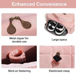 Bolsa de raquete de tênis ajustável para homens e mulheres, mochilas de grande capacidade, bolsa para crianças - Image 4