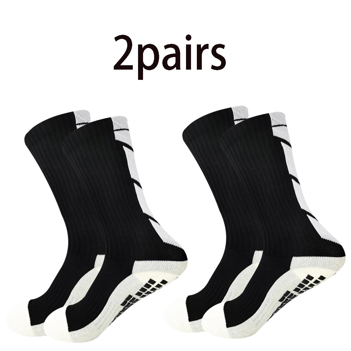 2 pares de meias de futebol antiderrapantes combinadas, meias de corrida, meias esportivas respiráveis, meias de montanhismo masculinas e femininas - Image 1