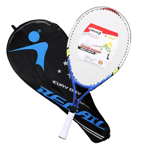 Raquete de Tênis Infantil de Alumínio com Fio de Nylon Resistente - Ideal para Treinamento de Adolescentes, 23"