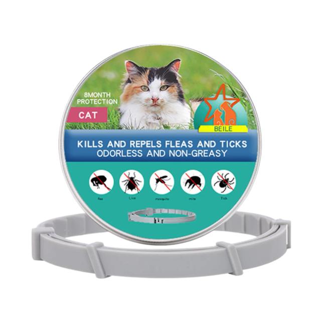 Coleira Ajustável Anti-Pulgas e Carrapatos para Cães e Gatos - Proteção Natural por 8 Meses