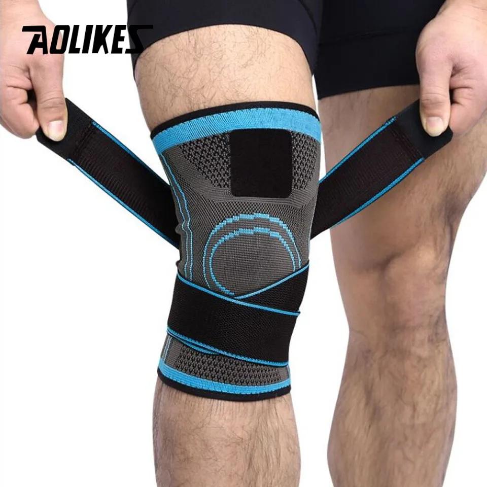 AOLIKES-Joelheira Esportiva Ajustável, Estabilizador de Patela, Suporte para Caminhadas, Futebol, Basquete, Corrida, Alívio da Dor, 1Pc - Image 1