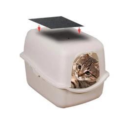 3 pçs filtros de carvão ativado caixas de areia de gato filtro de carvão de gato panelas de areia filtros para caixas de areia de gato e panelas - Image 1