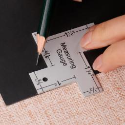Costura de precisão medidor de medição tecido marcador de metal estofamento alfaiate ruler modelo costura régua diy retalhos artesanato acessórios - Image 2