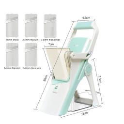 Fatiador de Mandolina Ajustável em Aço Inoxidável, Fatiador Vegetal, Julienne Safe Dicer, Cebola Cenoura Slicer, KC0420 - Image 6
