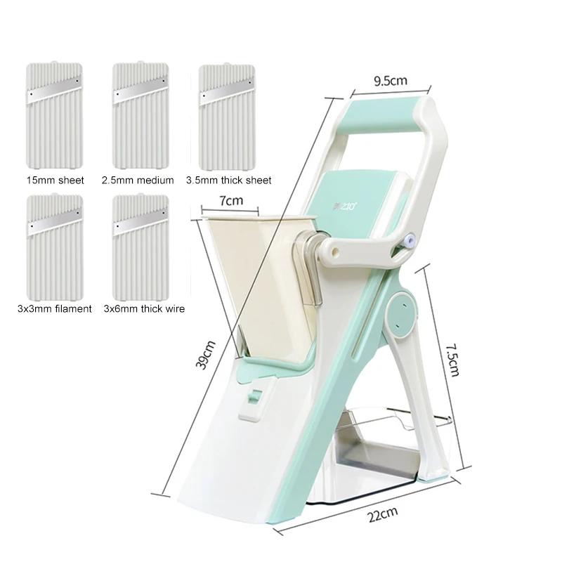 Fatiador de Mandolina Ajustável em Aço Inoxidável, Fatiador Vegetal, Julienne Safe Dicer, Cebola Cenoura Slicer, KC0420 - Image 1