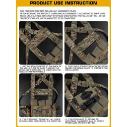 Painel Frontal Tático Airsoft Peito Rig, MOLLE Placa De Expansão, Colete Acessórios - Image 5