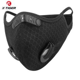 X-TIGER ciclismo máscara facial máscara de bicicleta respirável máscara de ciclismo anti-poluição com filtros de carvão ativado - Image 1