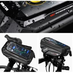 SELVAGEM MAN-Rainproof Touch Screen Bicicleta Guiador Bag, Saco Da Bicicleta, Caso Do Telefone Móvel, MTB Acessórios, Ciclismo, 6,7" - Image 3