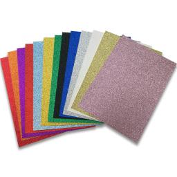 Purpurina Em Pó Cardstock para Artesanato, Papel Non-Drop, Decoração de Festa DIY, Presente de Natal, Tamanho A4, 8 in × 12 in, 10PCs - Image 1