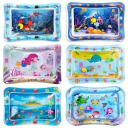Esteira de jogo sensorial água inflável, Pet Playmat com peixe mar oceano tema, Brinquedo espessado para gato e cachorro - Image 2