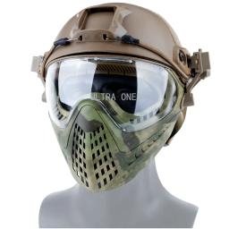 Máscara tática facial completa com 3 lentes, resistente ao impacto, caça, tiro, proteção, airsoft, combate, paintball - Image 5