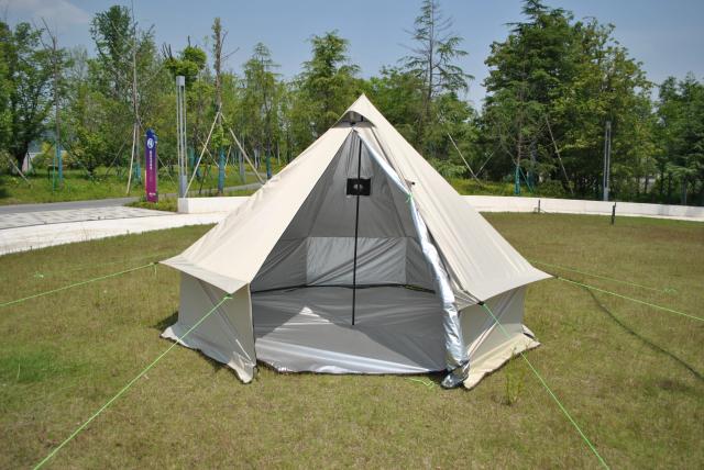 Barraca de fogão CZX-988, barraca de yurt mongol para 8 pessoas, barraca tepeee para 8 pessoas, barraca teepee de pirâmide de piquenique com saída de chaminé, barraca quente Tipi