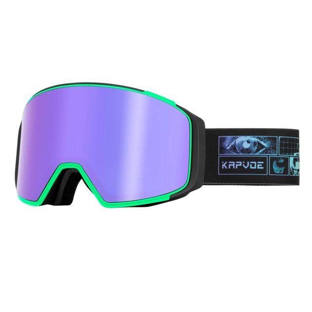 Kapvoe Óculos de Esqui Snowboard UV400 Anti-Nevoeiro Unissex