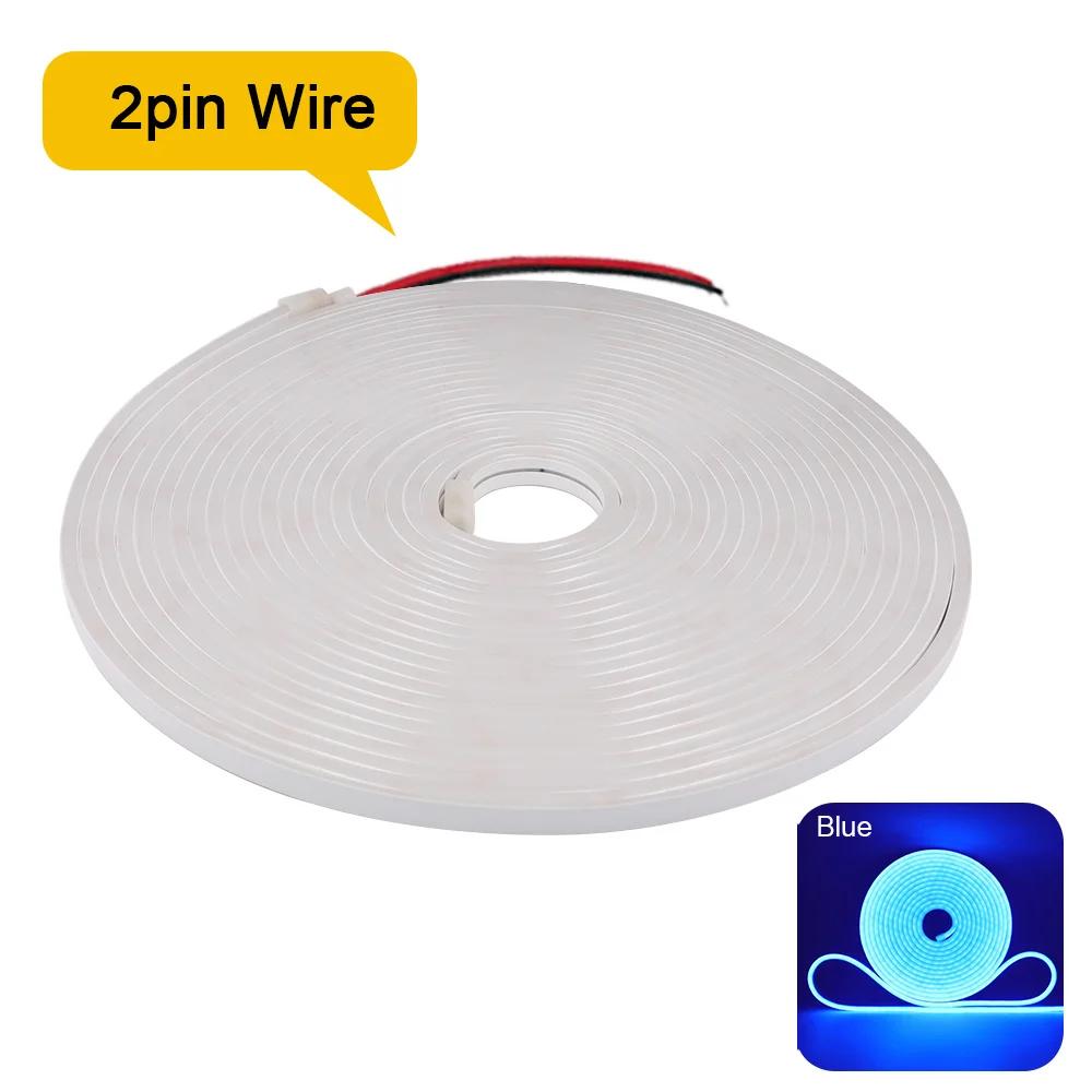 Impermeável LED Neon Strip Light, flexível Corda Luzes, lâmpada de silicone, decoração para casa com 2Pin Wire, 9 cores, 12V, 24V - Image 1