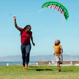 Pipas de acrobacias dobráveis para adultos, surf, praia voando, esportes ao ar livre, diversão, pára-quedas, treinamento de kitesurf grande, 98" - Image 3