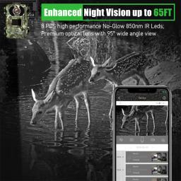 Câmera Solar Hunting com Detecção de Movimento PIR, Celular 4G LTE, 4MP, Bateria 7800mAh, Trail Trap, Câmera Wildlife, Visão Noturna ao Ar Livre - Image 2