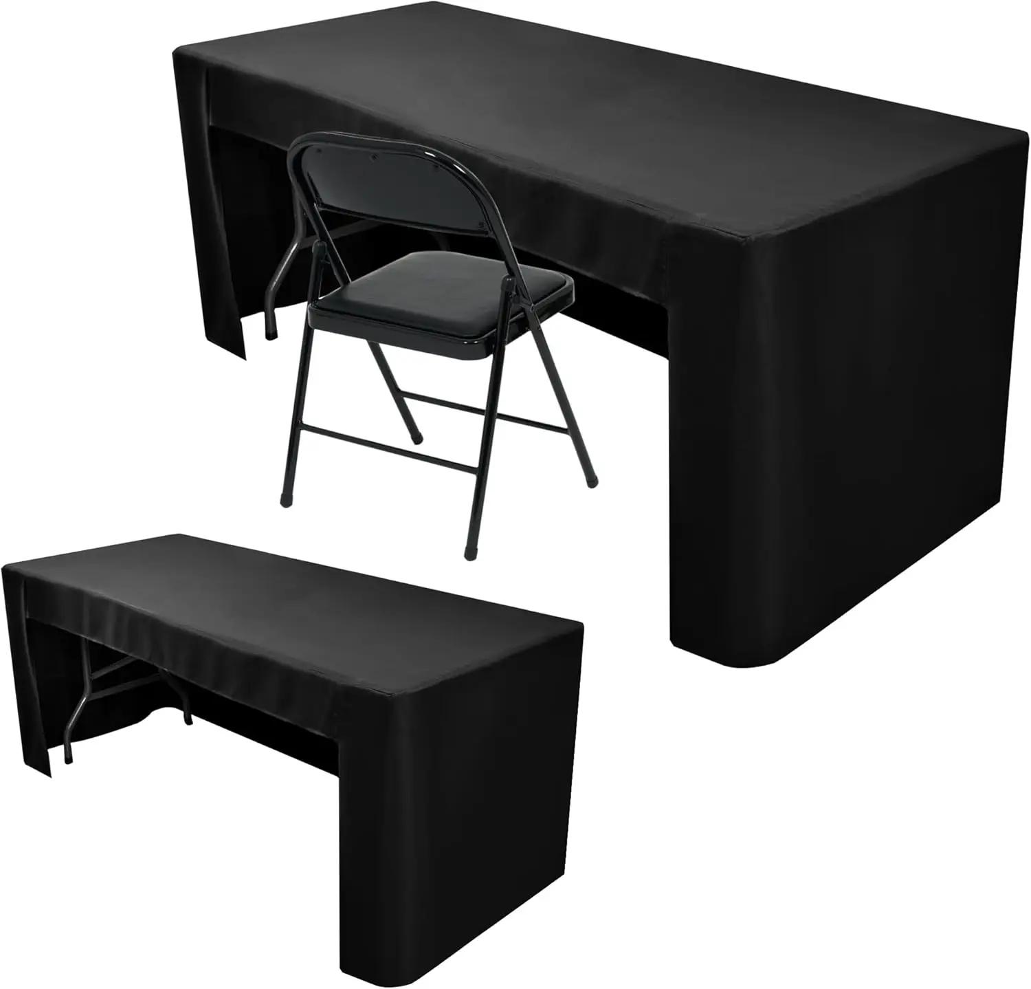Toalha de mesa aberta de 6 pés para mesa retangular, capa de mesa de tecido lavável para show de artesanato, exibição, casamento, eventos, 1 peça - Image 1
