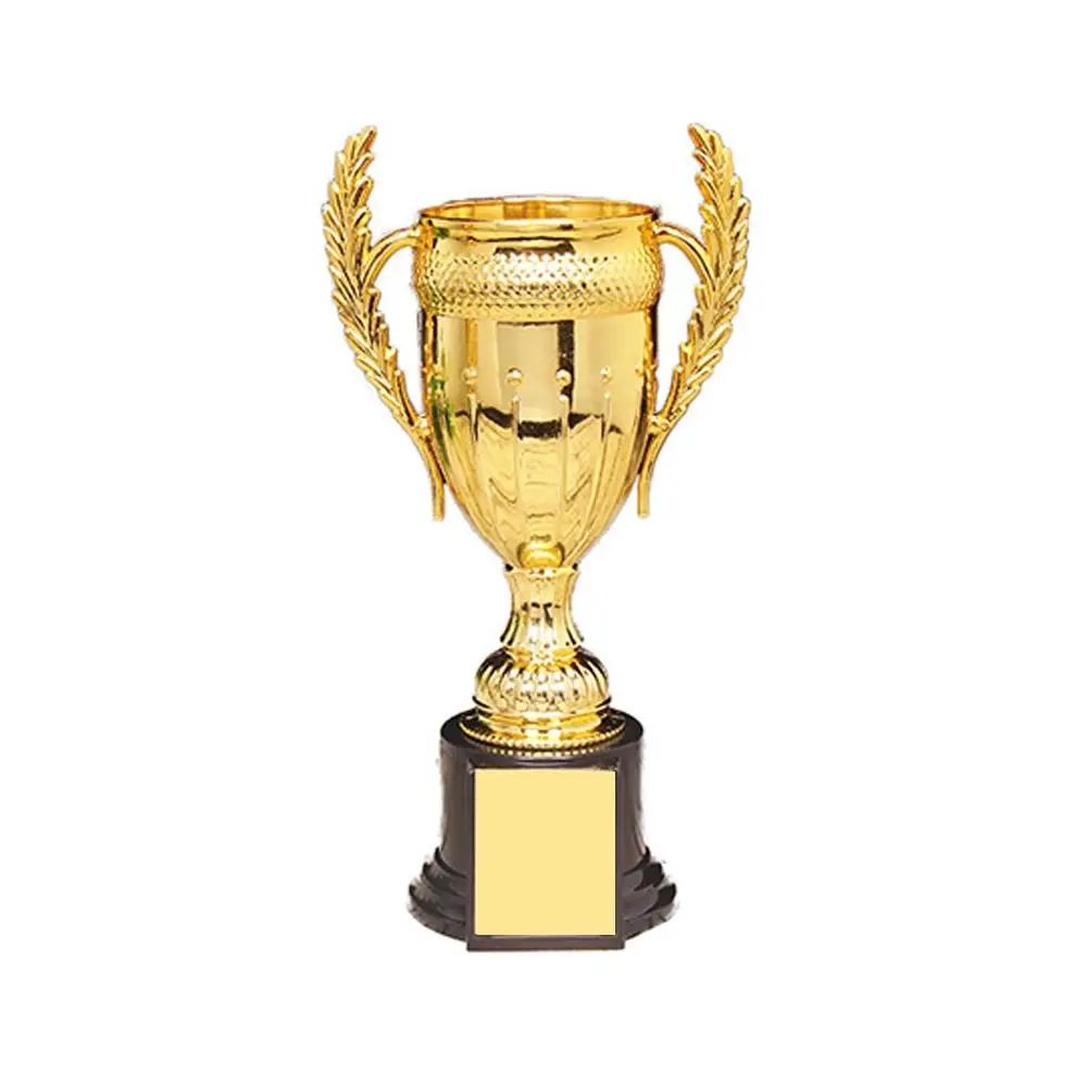 Jogos Esportivos Pequeno Prémio Taça com Tampa, Troféu Dourado, Modelo Metálico, Troféu Campeão, Competição, Vencedor do Futebol, Troféu Troféu, Brinquedo - Image 1