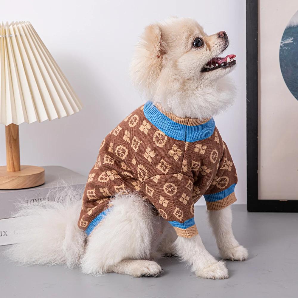 Camisola Corgi Pomeranian Double-Layer, roupa de estimação elástica alta, suprimentos luxuosos para cães, quente, respirável, marca high-end, inverno - Image 1