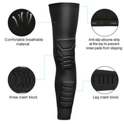 Honeycomb Joelho Compressão Mangas para Adultos, Basketball Pad, Leg Sleeve, Joelho Brace, Protetor, Esportes, 1Pc - Image 3