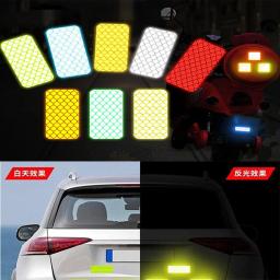 Aviso reflexivo adesivos para capacete, noite segurança dirigindo acessórios, adesivos decorativos fluorescentes, bicicleta, motocicleta, carro decalque - Image 6